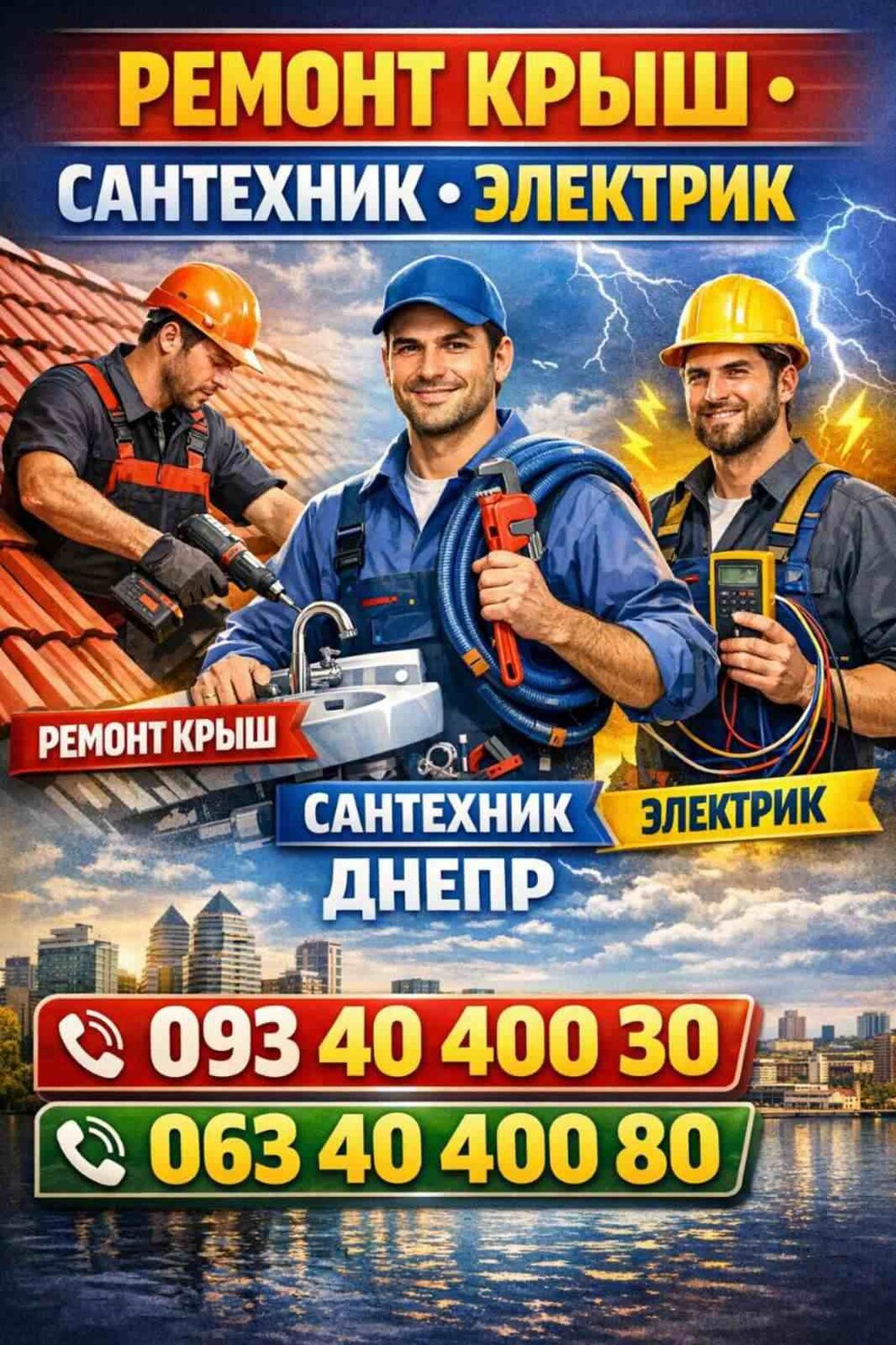 Монтаж, демонтаж, збірка та ремонт меблів, електрика, сантехніка та інше